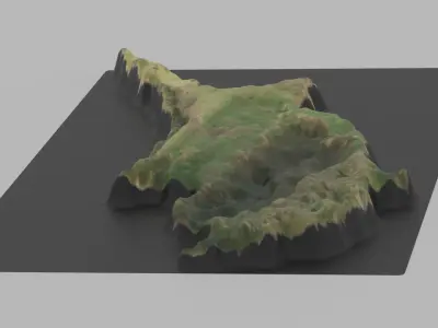 Cyprus Map Country Low-poly 3D model