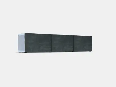 BESTA TV bench with doors 6 Low-poly 3D model