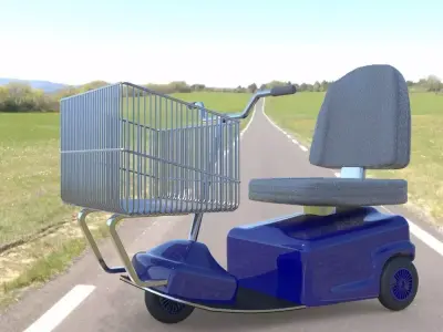 Electric Shopping Cart 3D model
