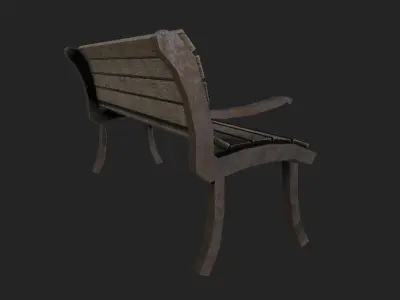 SubwayChair Old PBR 4K GameReady Low-poly 3D model