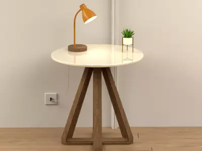 Lamp on Table 3D model