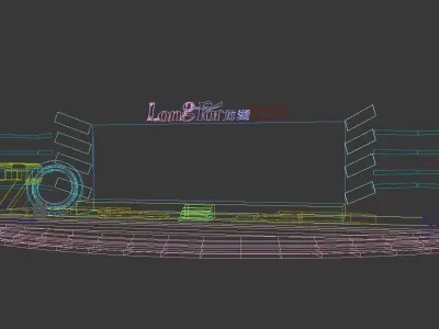 Stage party concert fashion catwalk T station  97 3D model