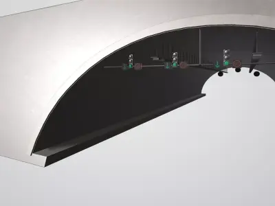 Northern Marmara Highway Road With Props 3D model