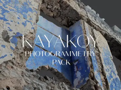 Abandoned House Ruined Part Scan - Door and Niche 3D model