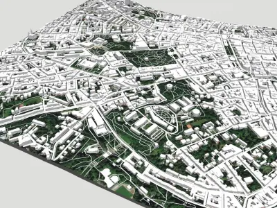 Cityscape Lviv Ukraine 3D model