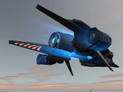 Sci Fi Spaceship 3D model