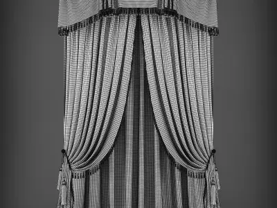 Curtain 3D model 348 Low-poly 3D model