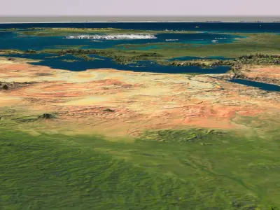 Flat Earth 8K 3D model