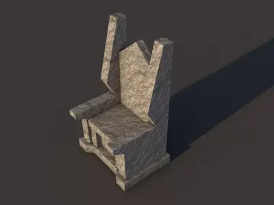 Stone Throne 3D model