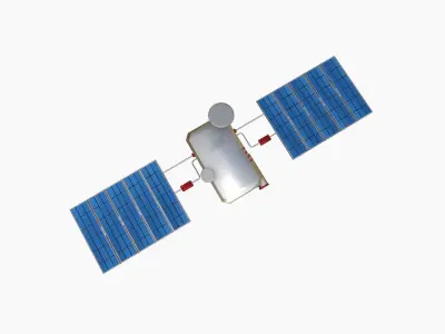 Satellite I09 USA - SciFi Space Design Low-poly 3D model