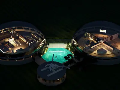 Futuristic Dome House 3D model
