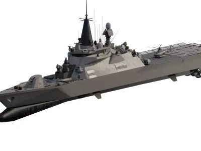 Navy frigate 3D model