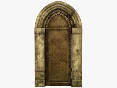 Medieval Door Low-poly 3D model