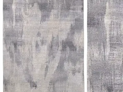 ASHOKA HAND-KNOTTED WOOL and SILK RUG 3D model