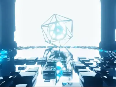 SCI FI ANIMATED ABSTRACT DESIGN Low-poly 3D model