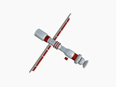 Satellite C10 China - SciFi Space Design Low-poly 3D model