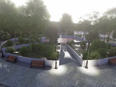 Master park-Regional park project-Private Park Landscape 3D model