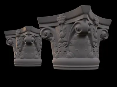 OracDecor K1121 and K1122 Columns Low-poly 3D model