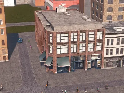 Howard Building Low-poly 3D model