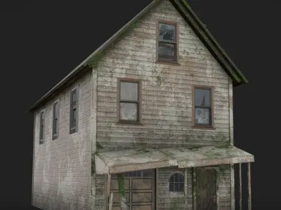 House 04 - Abandoned Low-poly 3D model
