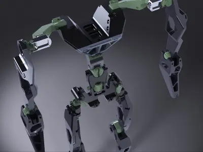 Scifi robotic mech arm android postapo  3D model