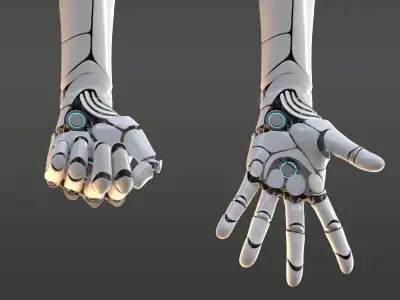 hand anatomy mechanical 3D model