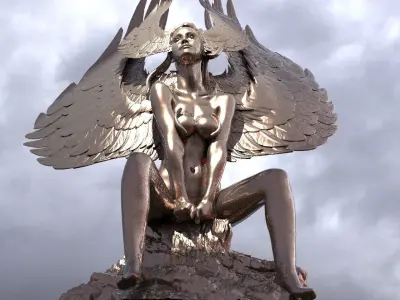 Egyptian goddess Grand Crown 3D model