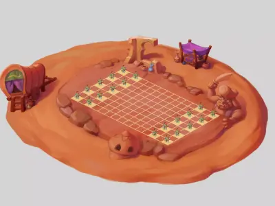 Low Modal - Aladdin Desert 03 3D model