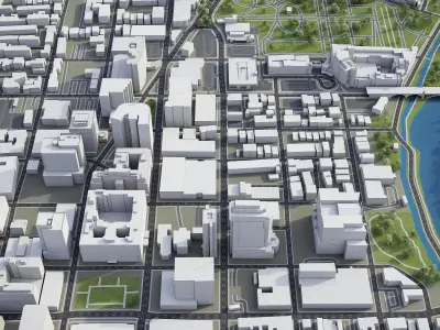 Wilmington - 3D City Model Low-poly 3D model