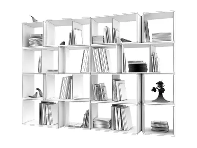 Cuts Bookshelf Composition 4 and 5 3D model