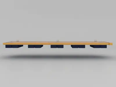 Floating Dock Low-poly 3D model