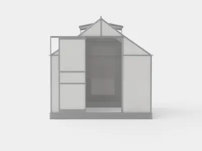 Greenhouse Venus 3800 Glass Grey Low-poly 3D model
