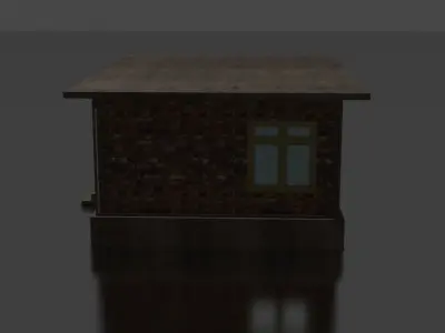 City house low-poly Low-poly 3D model 4