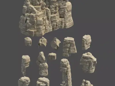 Rock Collection formation 3D model