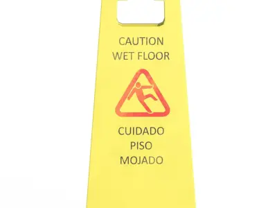 Wet Floor Sign Low-poly 3D model