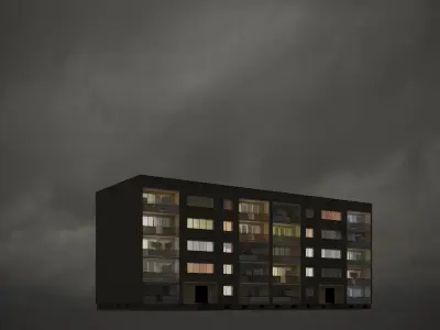 PRE-FABRICATED CONCRETE PANEL RESIDENTIAL BUILDINGS ASSET Free 3D model