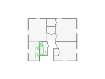  Detailed Interior Sketch - 1001-1500 SF - Xactimate 3D model