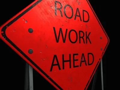 HQ Road Sign Free low-poly 3D model