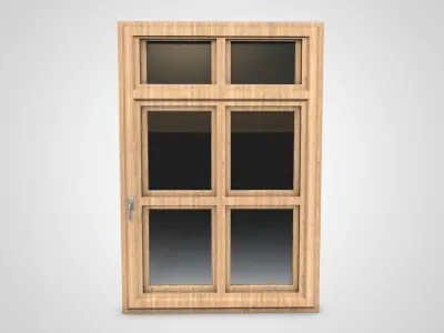 Wooden Window 3D model