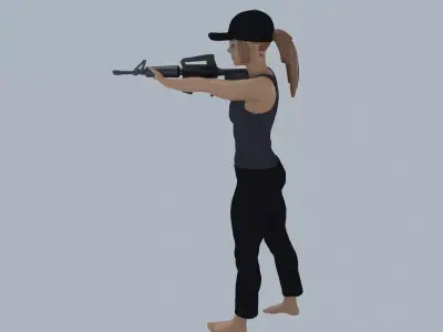 Post Apocalypse Warrior Woman 3D print model
