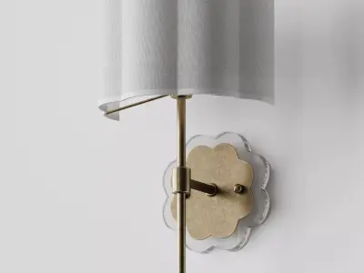 Scalloped Daisy Shade Sconce 3D model