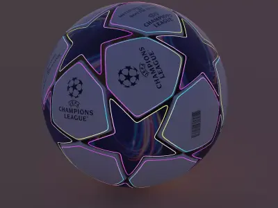 3D Champions League Lighting Ball 3D model