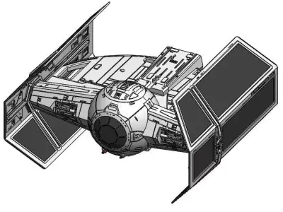 Darth Vader TIE Advanced X1 detailed 3D model