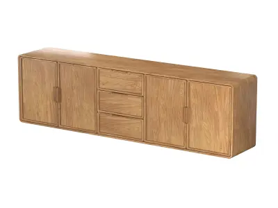 SANTIAGO 4-DOOR MEDIA CONSOLE 3D model
