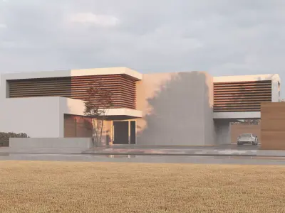 Modern Minimalist House 3D model