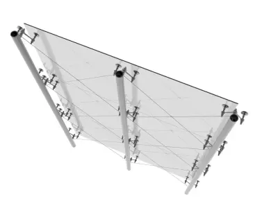 Glass Structure -Spider System 3D model