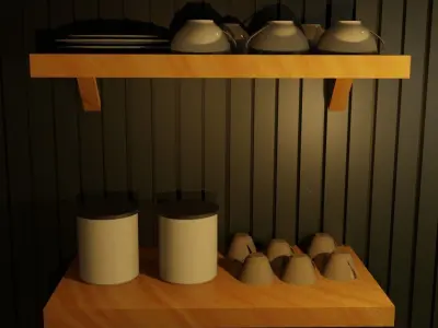 Cafe Kitchen  3D model