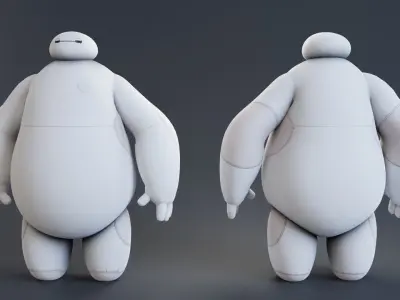 Big hero 6 - Baymax rigged 3D model