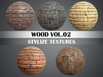 Stylized Wood Vol 02 - Hand Painted Texture Texture