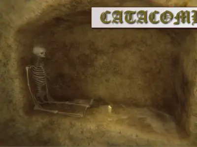 Catacombs Modular Low-poly 3D model